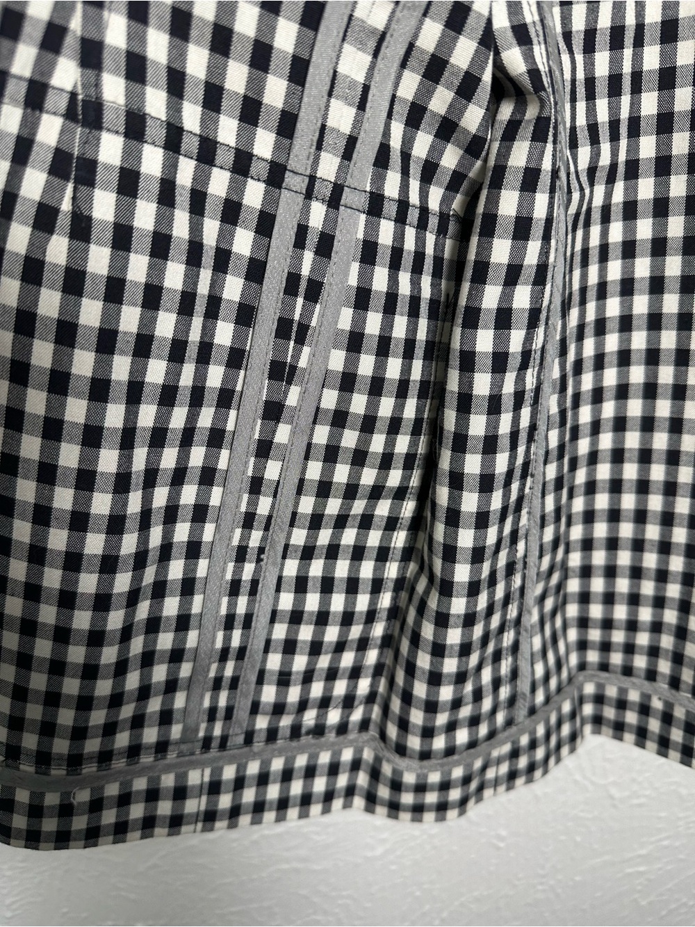 Ralph Lauren Gingham Blazer Womens Size 2 Black White Preppy Jacket - Picture 9 of 9
